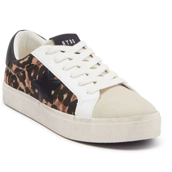 Steve Madden Sneakers Womens Size 5 Animal Pursued Leopard Print Lace‎ Up Shoes - Picture 1 of 10